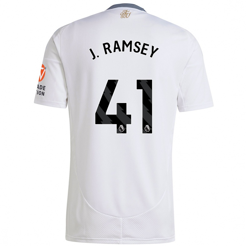 Kids Football Jacob Ramsey #41 White Away Jersey 2024/25 T-Shirt Australia