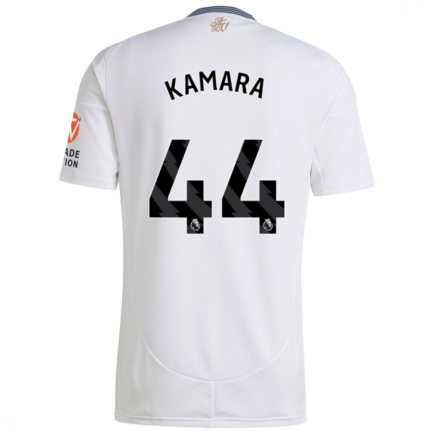 Kids Football Boubacar Kamara #44 White Away Jersey 2024/25 T-Shirt Australia