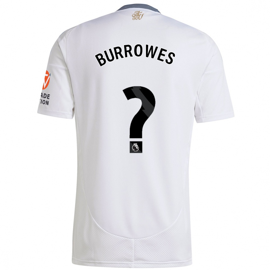 Kids Football Bradley Burrowes #0 White Away Jersey 2024/25 T-Shirt Australia