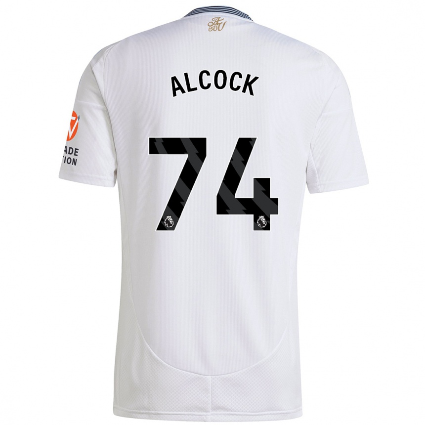 Kids Football Todd Alcock #74 White Away Jersey 2024/25 T-Shirt Australia