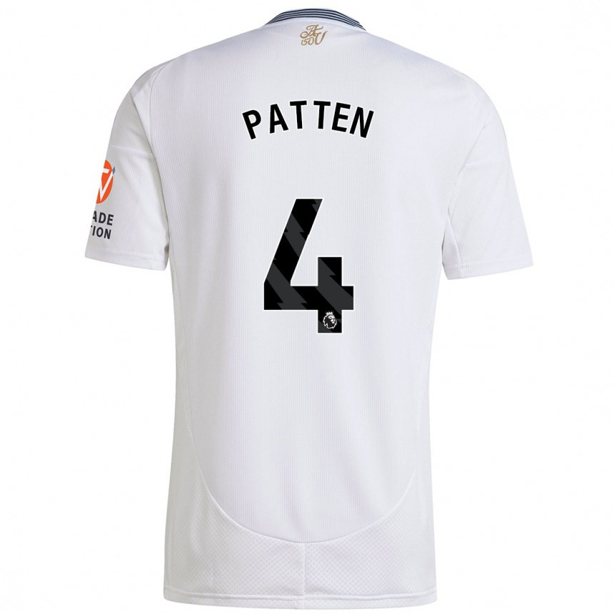 Kids Football Anna Patten #4 White Away Jersey 2024/25 T-Shirt Australia