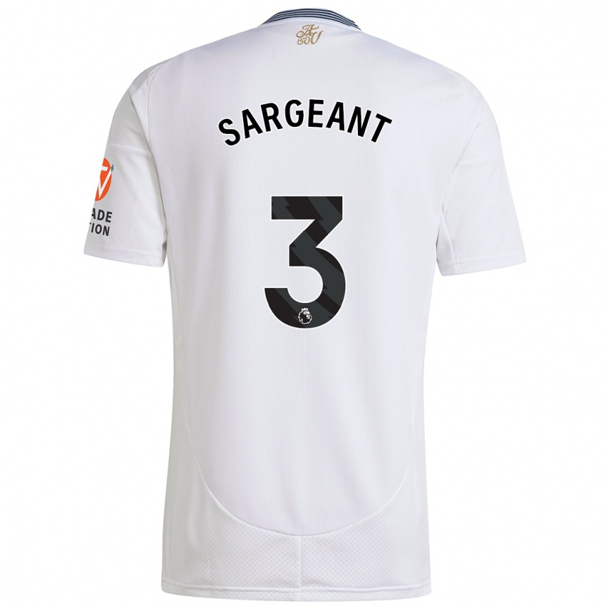 Kids Football Meaghan Sargeant #3 White Away Jersey 2024/25 T-Shirt Australia