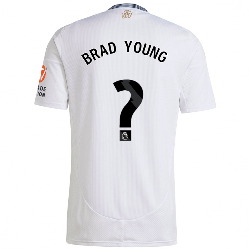 Kids Football Brad Young #0 White Away Jersey 2024/25 T-Shirt Australia