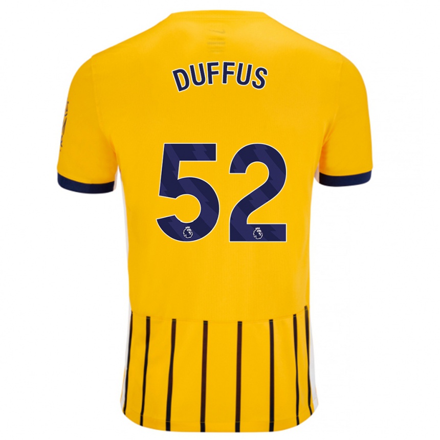 Kids Football Josh Duffus #52 Gold Blue Pinstripes Away Jersey 2024/25 T-Shirt Australia