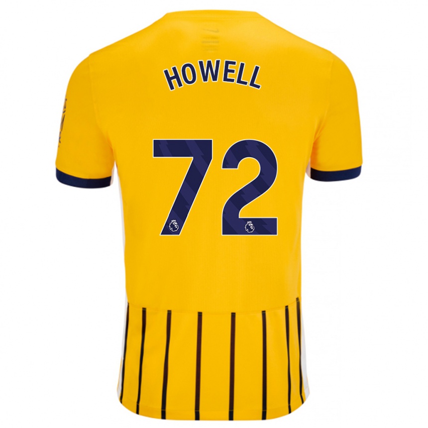 Kids Football Harry Howell #72 Gold Blue Pinstripes Away Jersey 2024/25 T-Shirt Australia