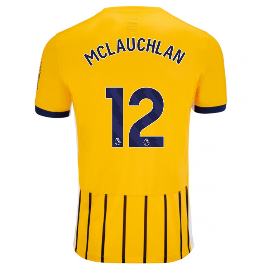 Kids Football Rachel Mclauchlan #12 Gold Blue Pinstripes Away Jersey 2024/25 T-Shirt Australia