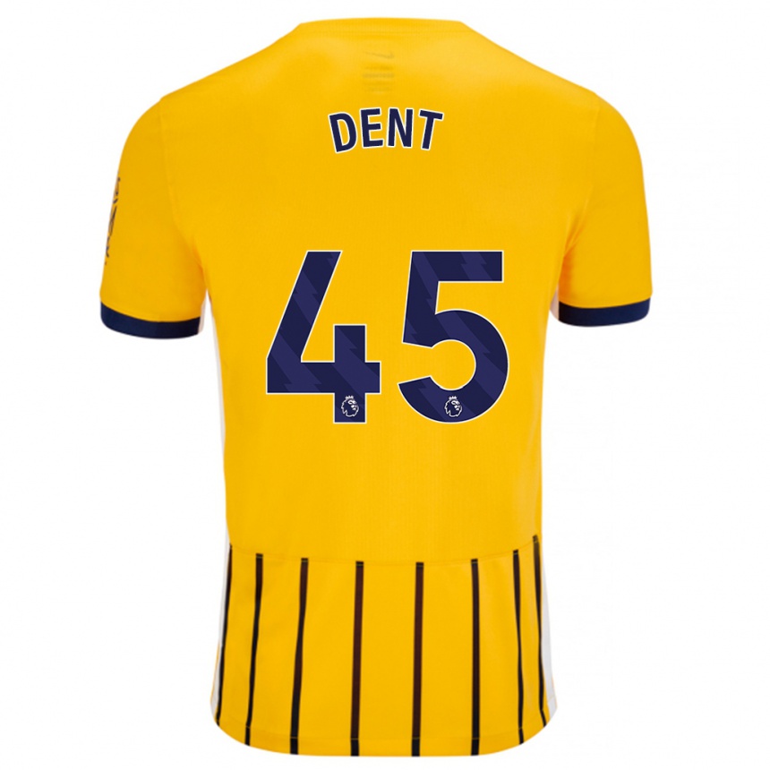 Kids Football Lily Dent #45 Gold Blue Pinstripes Away Jersey 2024/25 T-Shirt Australia