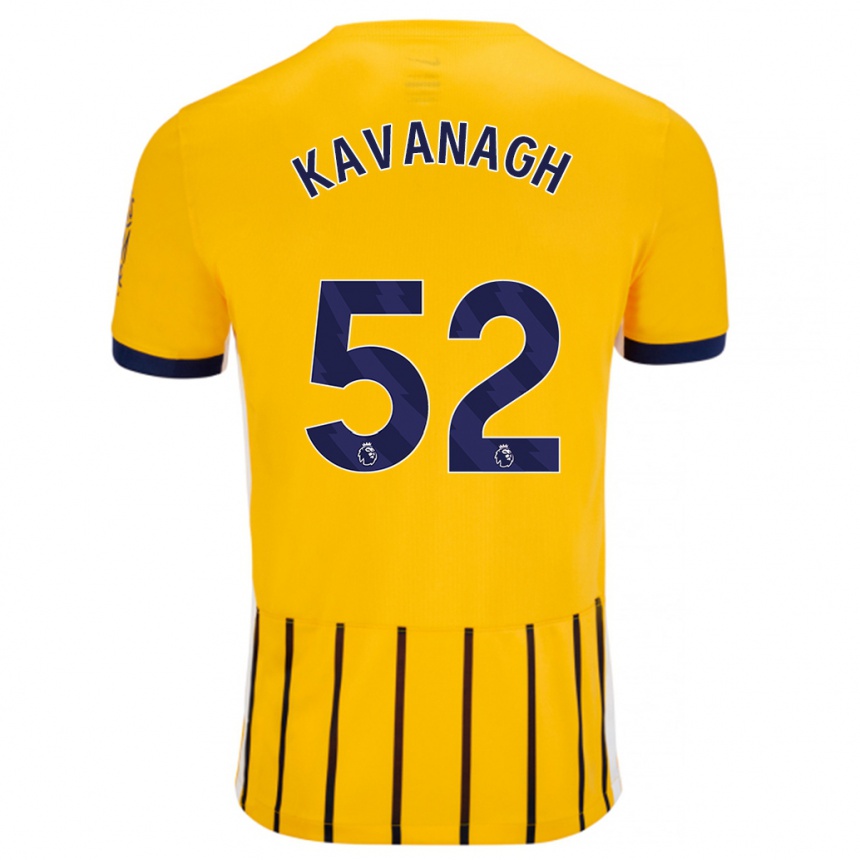 Kids Football Leigh Kavanagh #52 Gold Blue Pinstripes Away Jersey 2024/25 T-Shirt Australia