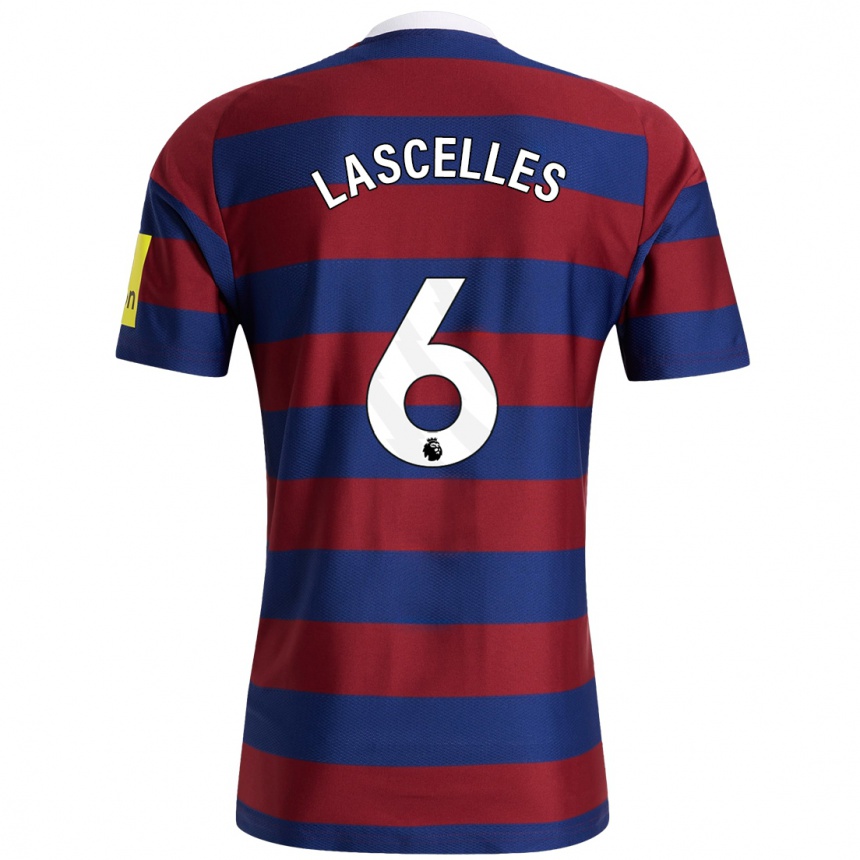 Kids Football Jamaal Lascelles #6 Burgundy Navy Blue Away Jersey 2024/25 T-Shirt Australia