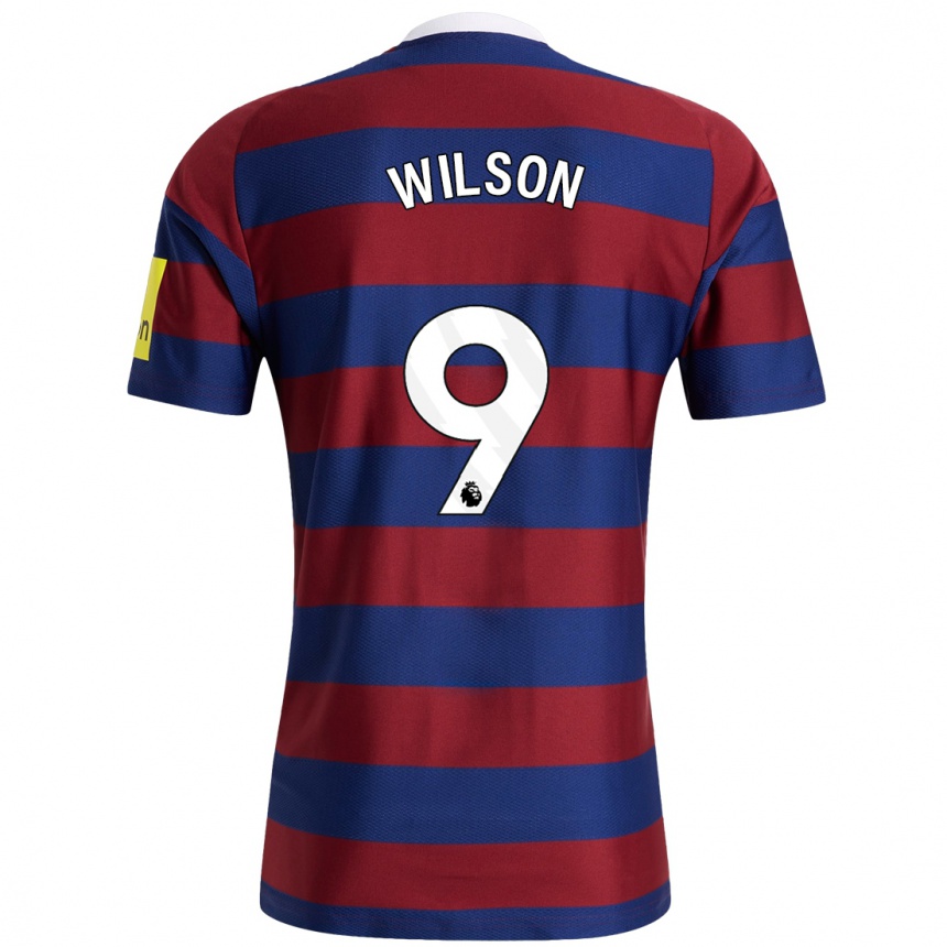 Kids Football Callum Wilson #9 Burgundy Navy Blue Away Jersey 2024/25 T-Shirt Australia