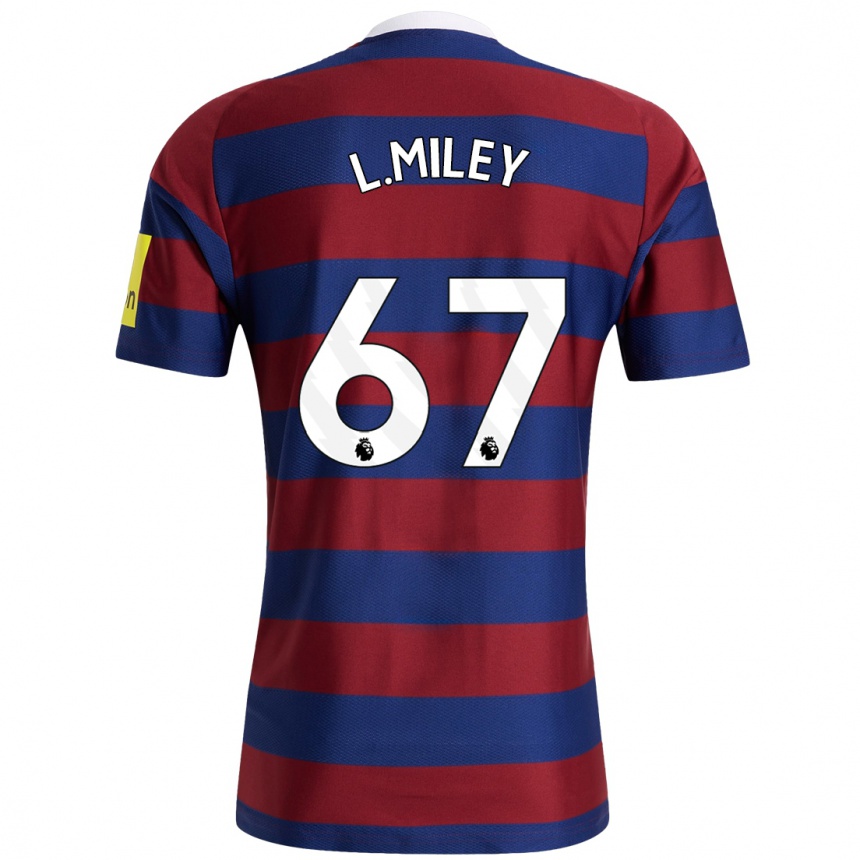 Kids Football Lewis Miley #67 Burgundy Navy Blue Away Jersey 2024/25 T-Shirt Australia