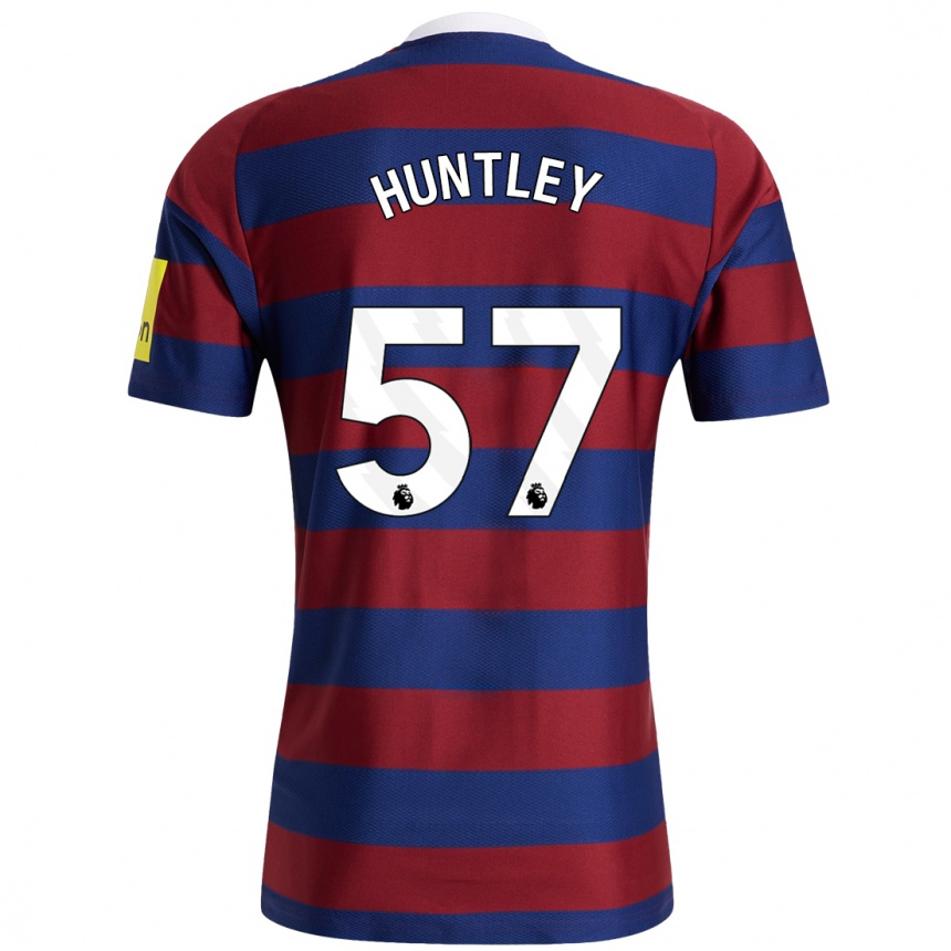 Kids Football James Huntley #57 Burgundy Navy Blue Away Jersey 2024/25 T-Shirt Australia