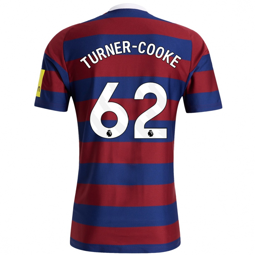 Kids Football Jay Turner-Cooke #62 Burgundy Navy Blue Away Jersey 2024/25 T-Shirt Australia