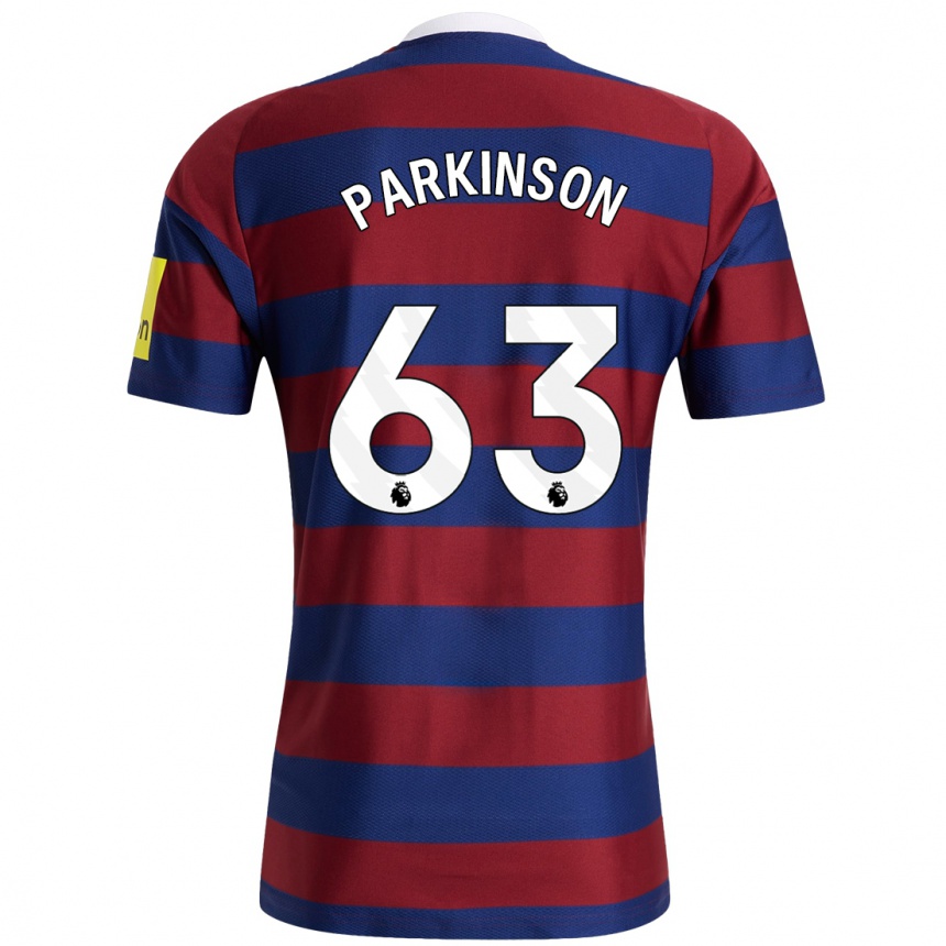 Kids Football Ben Parkinson #63 Burgundy Navy Blue Away Jersey 2024/25 T-Shirt Australia