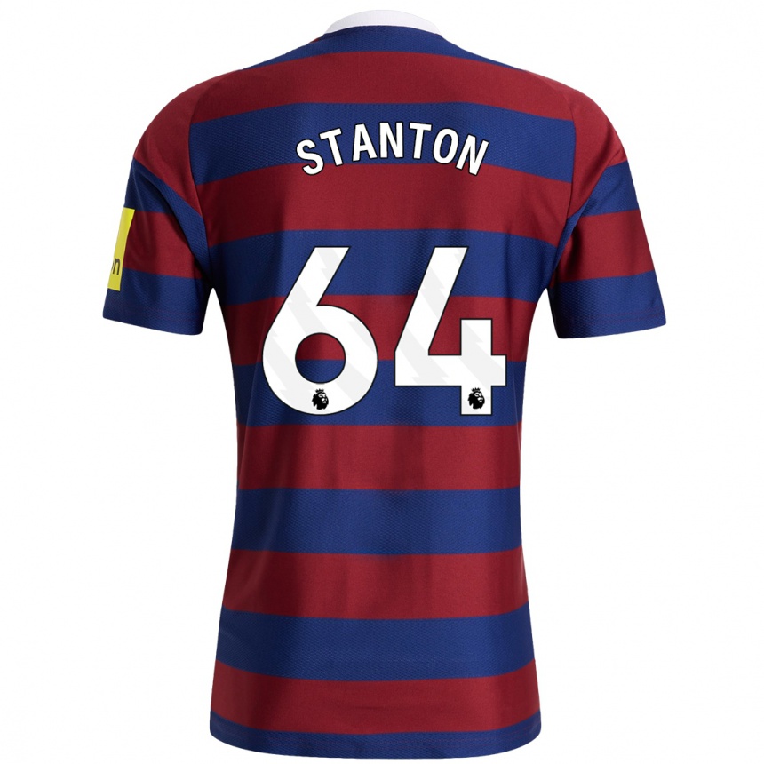 Kids Football Ellis Stanton #64 Burgundy Navy Blue Away Jersey 2024/25 T-Shirt Australia