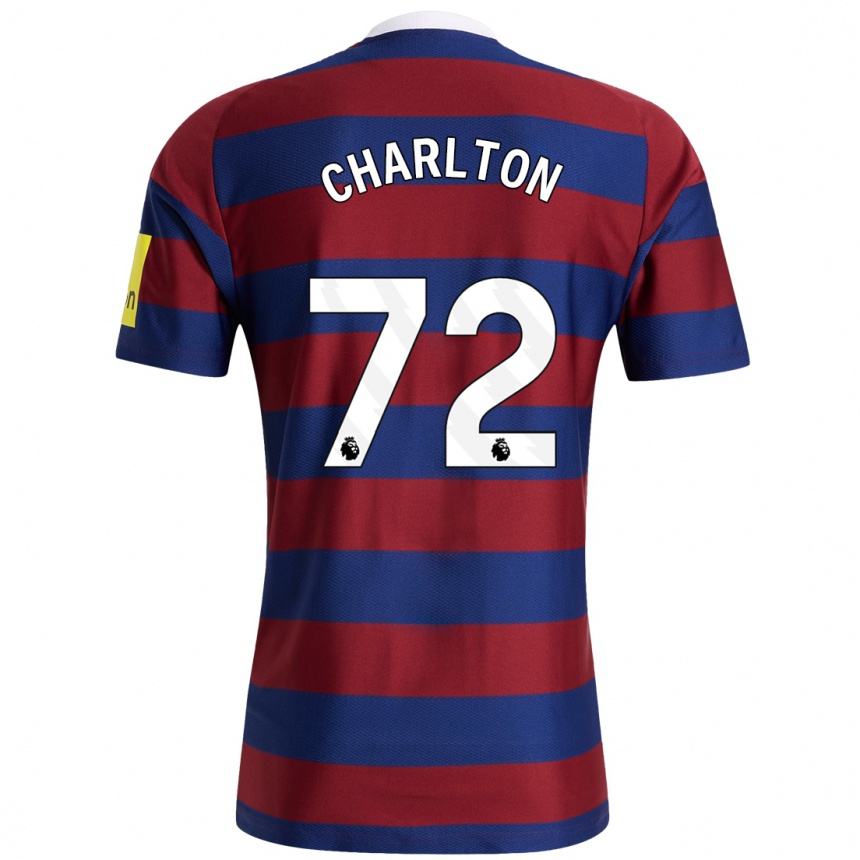 Kids Football Dylan Charlton #72 Burgundy Navy Blue Away Jersey 2024/25 T-Shirt Australia