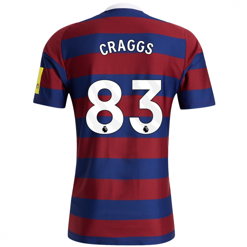 Kids Football Luke Craggs #83 Burgundy Navy Blue Away Jersey 2024/25 T-Shirt Australia