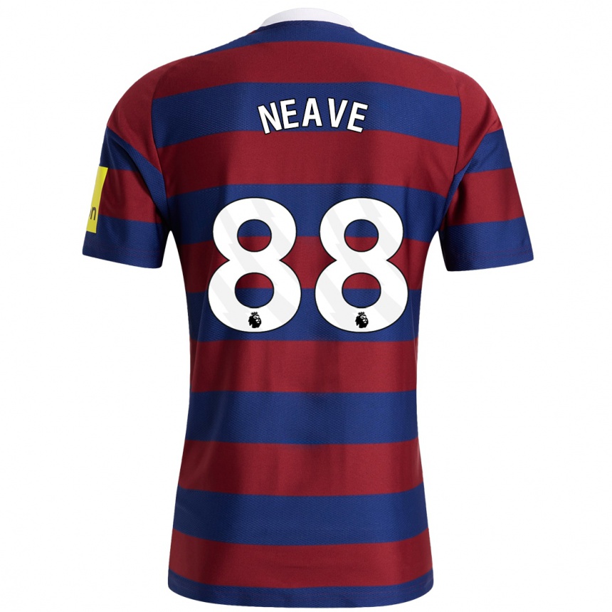 Kids Football Sean Neave #88 Burgundy Navy Blue Away Jersey 2024/25 T-Shirt Australia