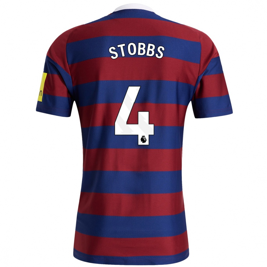 Kids Football Amber-Keegan Stobbs #4 Burgundy Navy Blue Away Jersey 2024/25 T-Shirt Australia