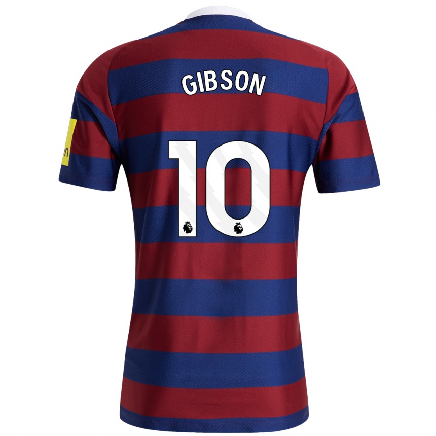 Kids Football Georgia Gibson #10 Burgundy Navy Blue Away Jersey 2024/25 T-Shirt Australia