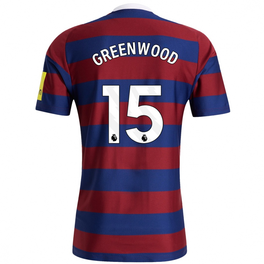 Kids Football Hannah Greenwood #15 Burgundy Navy Blue Away Jersey 2024/25 T-Shirt Australia