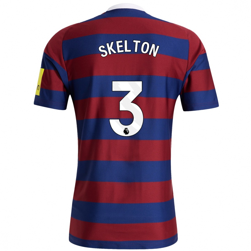 Kids Football Keira Skelton #3 Burgundy Navy Blue Away Jersey 2024/25 T-Shirt Australia