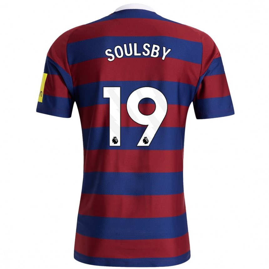 Kids Football Anna Soulsby #19 Burgundy Navy Blue Away Jersey 2024/25 T-Shirt Australia