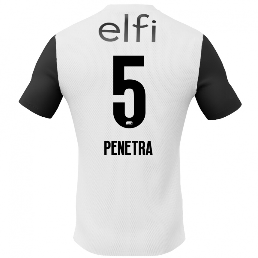 Kids Football Alexandre Penetra #5 White Black Away Jersey 2024/25 T-Shirt Australia