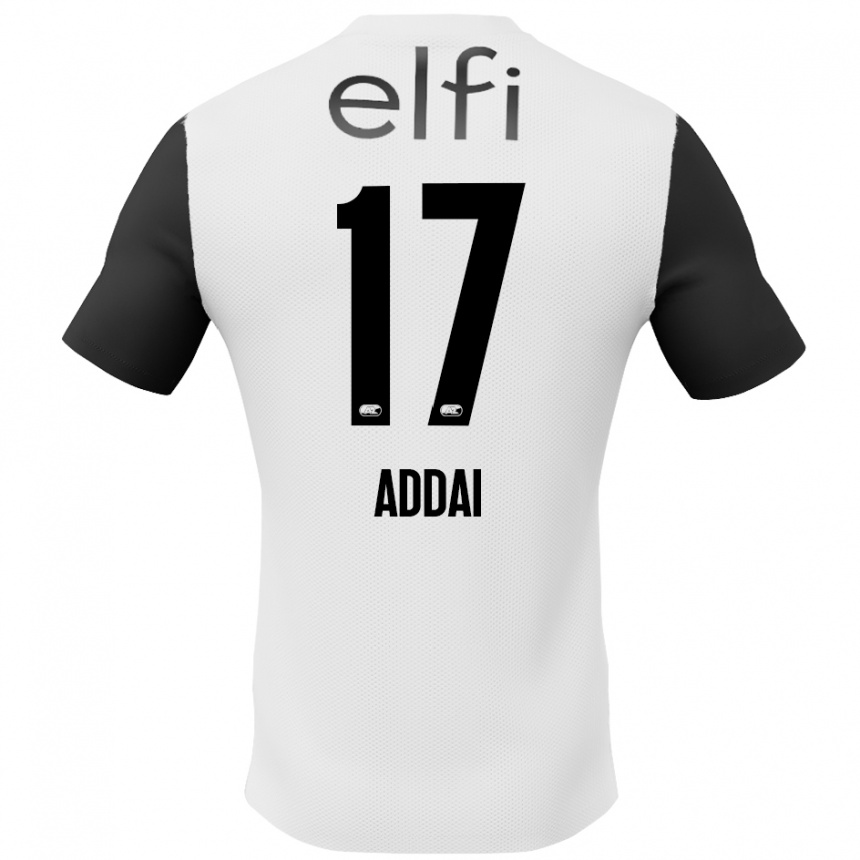 Kids Football Jayden Addai #17 White Black Away Jersey 2024/25 T-Shirt Australia