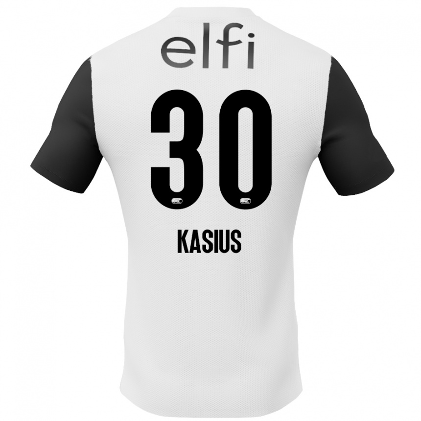 Kids Football Denso Kasius #30 White Black Away Jersey 2024/25 T-Shirt Australia