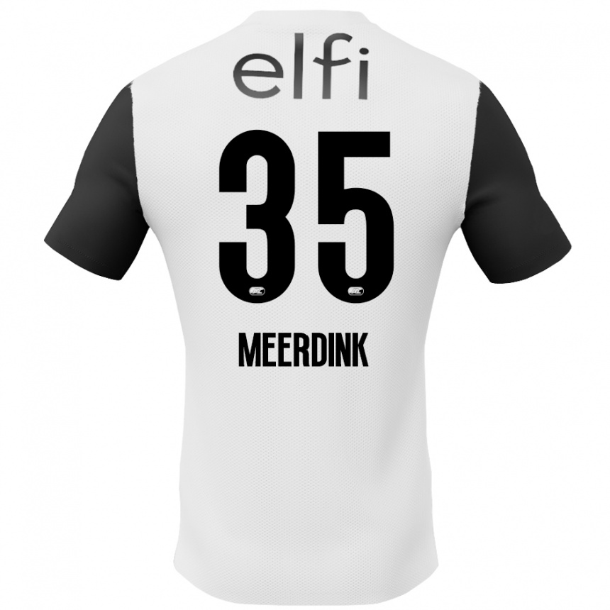 Kids Football Mexx Meerdink #35 White Black Away Jersey 2024/25 T-Shirt Australia