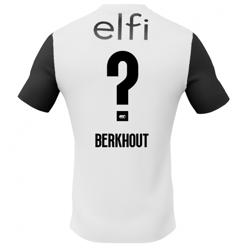 Kids Football Jorn Berkhout #0 White Black Away Jersey 2024/25 T-Shirt Australia