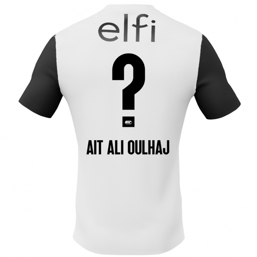 Kids Football Adam Ait Ali Oulhaj #0 White Black Away Jersey 2024/25 T-Shirt Australia