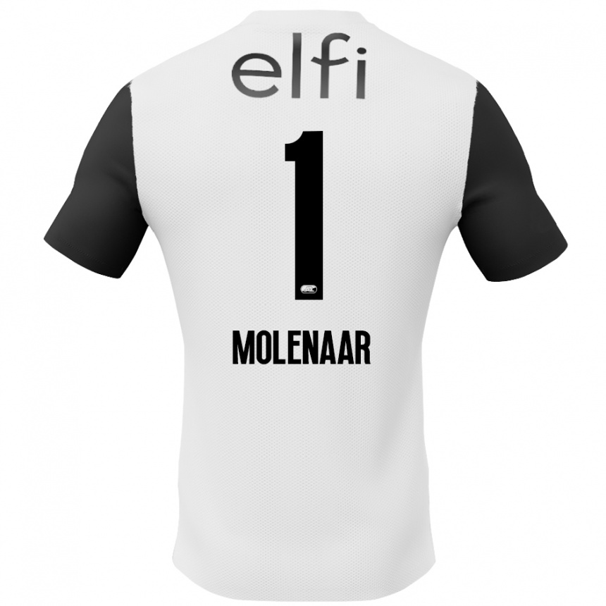 Kids Football Finn Molenaar #1 White Black Away Jersey 2024/25 T-Shirt Australia