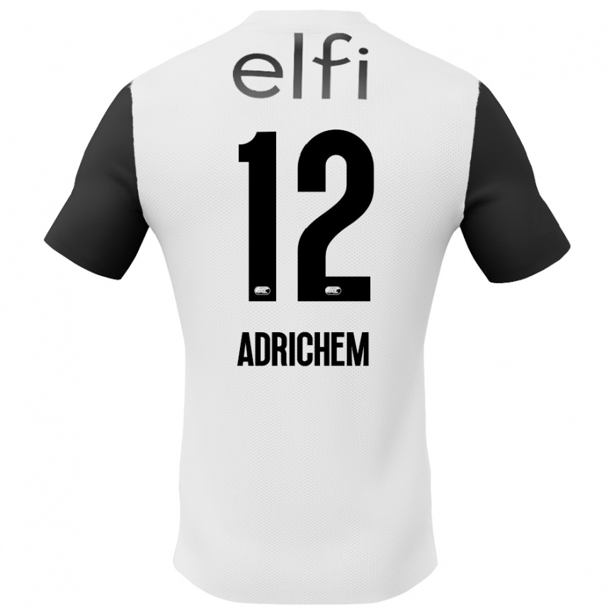 Kids Football Mees Adrichem #12 White Black Away Jersey 2024/25 T-Shirt Australia