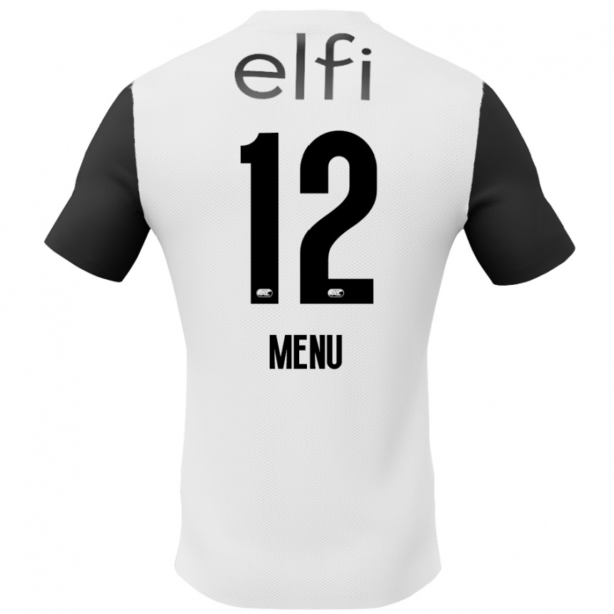 Kids Football Mathijs Menu #12 White Black Away Jersey 2024/25 T-Shirt Australia