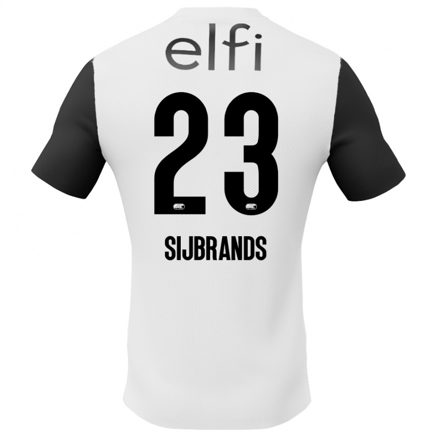 Kids Football Julian Sijbrands #23 White Black Away Jersey 2024/25 T-Shirt Australia