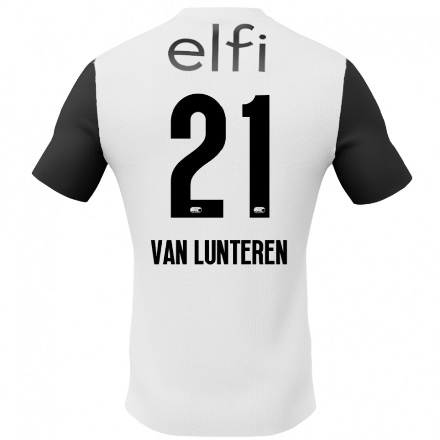 Kids Football Desiree Van Lunteren #21 White Black Away Jersey 2024/25 T-Shirt Australia