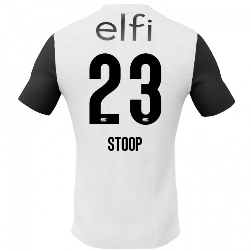 Kids Football Maudy Stoop #23 White Black Away Jersey 2024/25 T-Shirt Australia