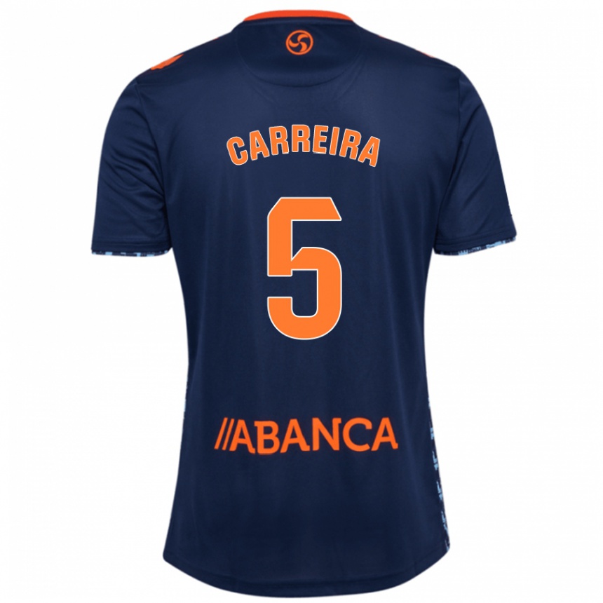 Kids Football Sergio Carreira #5 Navy Blue Away Jersey 2024/25 T-Shirt Australia