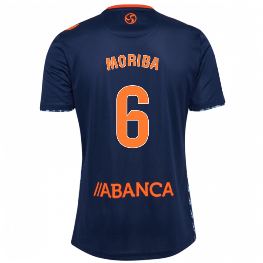 Kids Football Ilaix Moriba #6 Navy Blue Away Jersey 2024/25 T-Shirt Australia