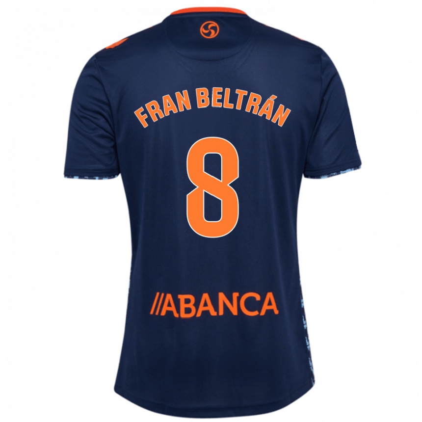 Kids Football Fran Beltrán #8 Navy Blue Away Jersey 2024/25 T-Shirt Australia