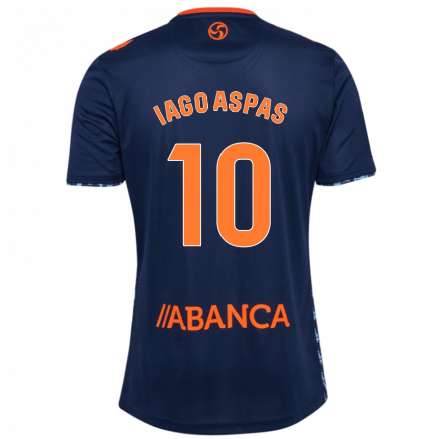 Kids Football Iago Aspas #10 Navy Blue Away Jersey 2024/25 T-Shirt Australia