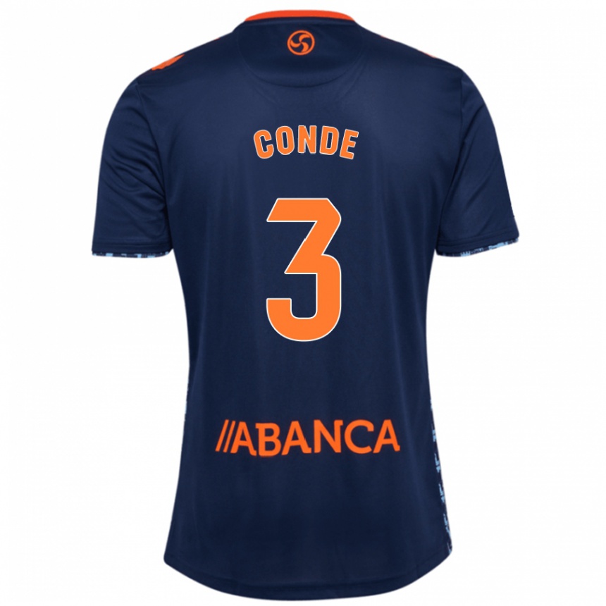 Kids Football Martín Conde #3 Navy Blue Away Jersey 2024/25 T-Shirt Australia