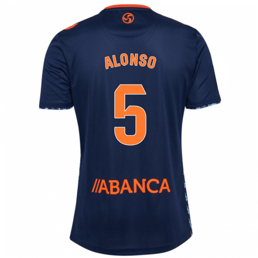 Kids Football Gael Alonso #5 Navy Blue Away Jersey 2024/25 T-Shirt Australia