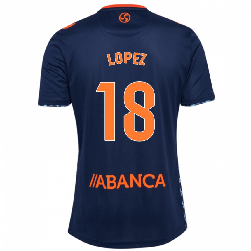 Kids Football Joel López #18 Navy Blue Away Jersey 2024/25 T-Shirt Australia