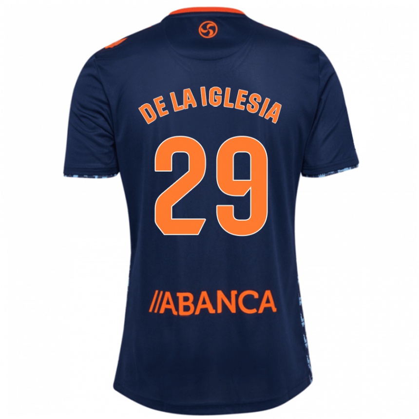 Kids Football David De La Iglesia #29 Navy Blue Away Jersey 2024/25 T-Shirt Australia