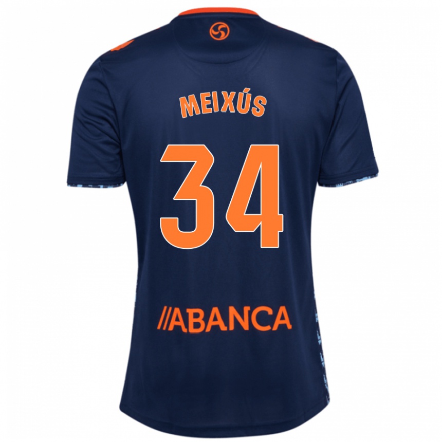 Kids Football Pablo Meixús #34 Navy Blue Away Jersey 2024/25 T-Shirt Australia