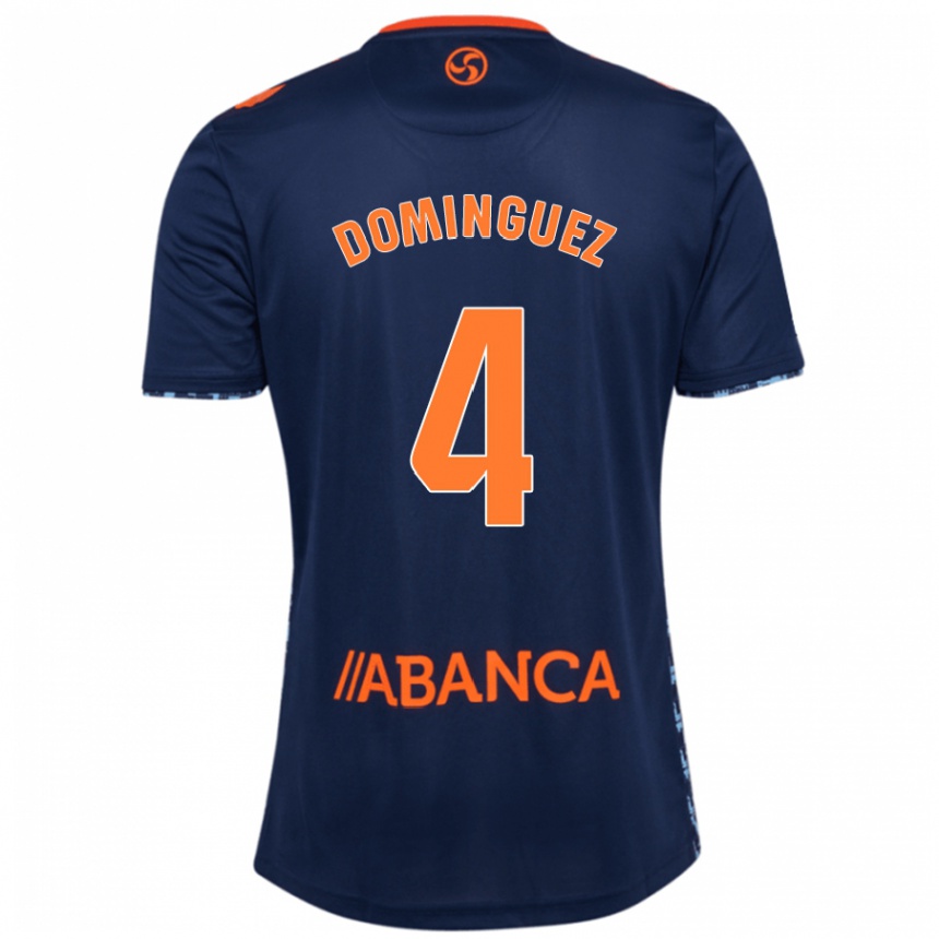 Kids Football Javi Domínguez #4 Navy Blue Away Jersey 2024/25 T-Shirt Australia