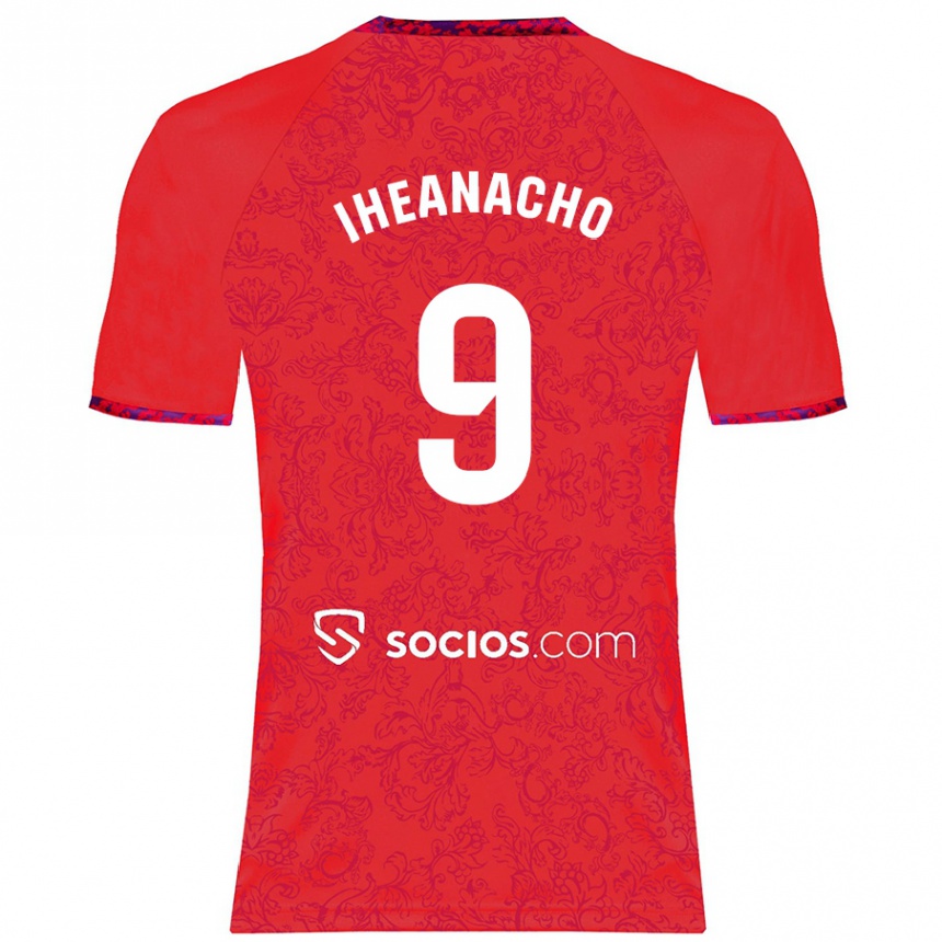 Kids Football Kelechi Iheanacho #9 Red Away Jersey 2024/25 T-Shirt Australia